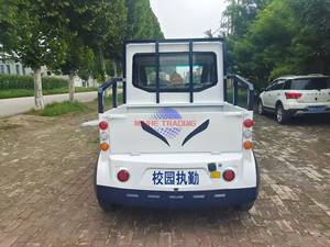 Carro de Golf Eléctrico de 2+2 Plazas, Mini Vehículo de Seguridad de Cuatro Ruedas con Batería para Jardín, Zoológico, Ferry, con Luz de Advertencia - Product Image 3