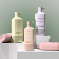 Bouteilles à pompe en plastique HDPE de 500 ml de premier choix, bouteilles de gel douche et de lotion corporelle de 750 ml, emballages cosmétiques pour soins de la peau