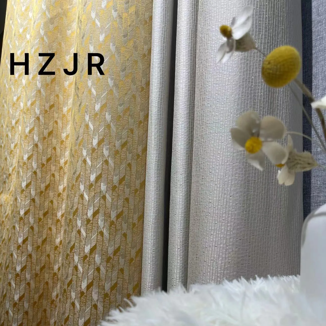 Tela bordada de hilo de alta precisión para cortinas y ropa, tejido ligero de lujo de color amarillo limón, 2022