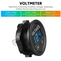 Nuevo Voltímetro Universal de 12V CC de Alta Calidad, Impermeable, con Pantalla LED para Automóvil
