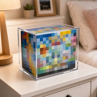 Boîte de présentation pour cartes à collectionner en acrylique avec couvercle magnétique, haute transparence, pour collection à domicile et présentation aux collectionneurs