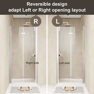 Clear Soft Close Tempered Glass Pivot <strong>Shower</strong> Door <strong>Shower</strong> <strong>Screen</strong> - Product Image 4
