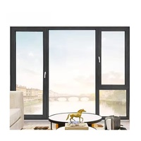 Ventana abatible con marco de aluminio y vidrio inteligente que se puede conectar a su sistema de hogar inteligente