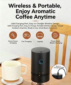 Molinillo de Café Eléctrico Recargable, Portátil, Cónico, Inalámbrico USB, para Hogar, Oficina y Viajes - Product Image 3