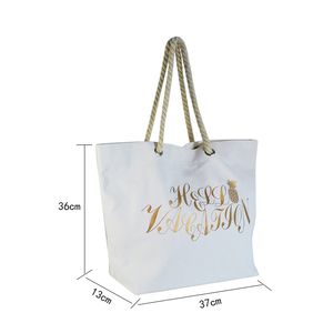 Custom Digital Printing Polyester <b>Canvas</b> Two Handles Women's <b>Large</b> Capacity Casual Letter Mermaid Beach Tote <b>Bag</b> SYN17-010L - Product Image 6