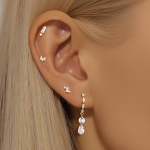 Pendientes de Aro Minimalistas Clásicos de Zirconia 925, Joyería al por Mayor, Resistentes al Agua, en Oferta - Product Image 5