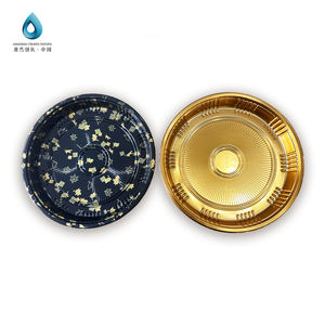 Kotak daun emas bulat kustom dengan sangat transparan antikabut tutup makanan kelas makanan wadah kemasan Sushi hewan peliharaan - Product Image 5