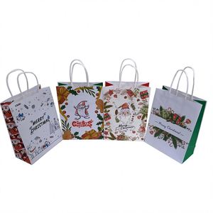 KUAIMA Bolsas de Papel Kraft Reciclables de 16*8*22cm, Bolsas de Papel Reutilizables para Regalos de Navidad - Product Image 2