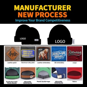 Wholesale Custom Metal logo Embroidery logo Worn-out <b>Winter</b> Hat Knitted Beanie Watch <b>Cap</b> - Product Image 6