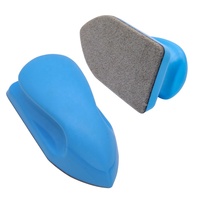 Brosse de siège en cuir de nettoyage de voiture jaune en gros d'usine brosse de siège de voiture de 4.7 pouces support de disques de ponçage Kit de bloc de ponçage à la main