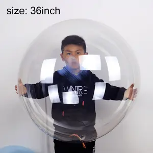 中国批发36英寸彩色TPU气球透明透明装饰泡泡气球