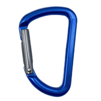 Mousqueton à ressort en forme de D 6kN en aluminium pour accessoires de camping professionnels, équipement de sécurité en plein air