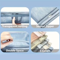 Pochettes de rangement zippées personnalisées en maille respirante double couche nylon/polyester transparentes pour voyages, artisanat et cadeaux de fête