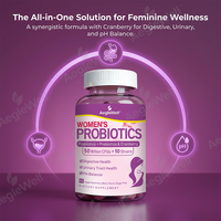 Gummies Probiotiques pour Femmes à Marque Blanche OEM avec Canneberge pour Soutenir la Santé Digestive et Urinaire et l'Équilibre du pH