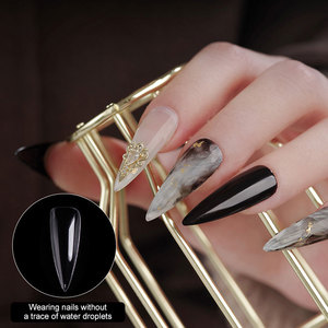 Puntas de uñas francesas en ABS largo acrílico medio falso <span class=keywords><strong>Cofer</strong></span> almendra Stiletto cuadrado salón modelos de diseño para bricolaje para aplicación en los dedos - Product Image 3