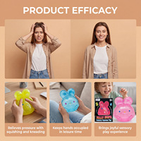 Squishy Toy Vente en gros Plastique Mini Maltose Lapin Décompression Pétrissage Jouet Vent Ball avec Rebond Lent