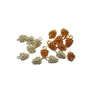 Pine Cone Charm 8x12mm Gold Silver Plated <b>Copper</b> Jewelry Findings For <b>Bracelet</b> Making - Product Image 5