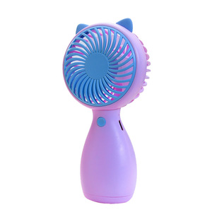 Ventilador portátil con orejas de gato, mini ventilador recargable por USB de 5W con correa para uso en exteriores - Product Image 5