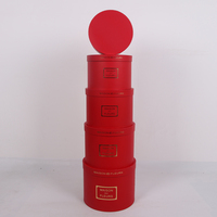 Boîte de tube en papier rigide rond avec logo personnalisé pour l'emballage de fleurs Revêtement UV Laminage brillant gaufrage estampage à chaud (recyclable)