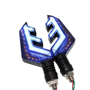 Luz Intermitente LED de Doble Color con Indicador de Flujo para Motocicleta/Scooter, Montaje Lateral, 12V Universal, 2 Lentes - Product Image 1