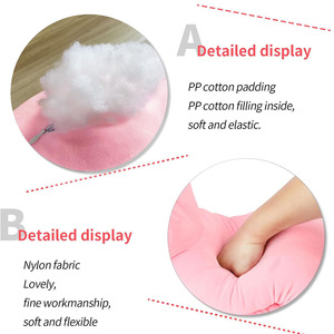 8478 Adorabili Cuscini Lunghi a Forma di Gatto, Peluche Abbracciabili, Regali di Natale per Bambine, Gatto Rosa - Product Image 3