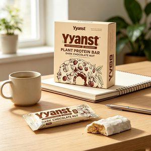 Barre protéinée végétale au chocolat noir et aux noix avec céréales complètes pour un mode de vie sain et une nutrition quotidienne, marque privée OEM - Product Image 6