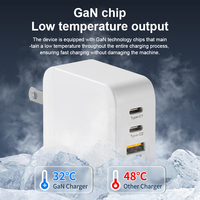 Adaptateurs de chargeur 65W 3 ports rapides pour MacBook Pro Air Galaxy S23 Dell XPS 13 iPhone 14 Pro Samsung Chargeur d'origine