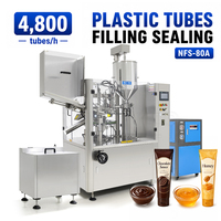 Machine de remplissage et de scellage automatique de tubes en plastique pour pâtes alimentaires NFS-80A, idéale pour le chocolat, le miel, le beurre de cacahuète