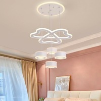 Lustre de restaurant LED moderne nordique 2027, 110W, 3 CCT, 220V, ambiance romantique, hauteur réglable, pour la décoration intérieure