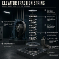 Ressort de traction et de compression pour ascenseur