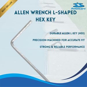 Llave Allen en Forma de L de 15 Pulgadas, Cromada, Herramienta Metálica para Mantenimiento de Piscinas - Product Image 4