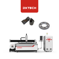 DXTECH One Machine Coupe de plaques à double usage Coupe de tuyaux 3kw Machine de découpe laser à fibre Système de refroidissement par eau blanche Tubes de pompe