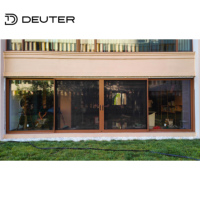 Puertas Corredizas Panorámicas de Aluminio de Alta Resistencia con Rotura de Puente Térmico, Puerta Exterior para Patio, Eficiencia Energética Low-E, Seguridad y Protección Contra Insectos