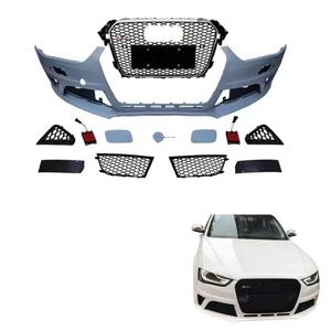 Kit de carrocería de coche para AUD-I A4 B8.5 B9 2013 2014 2015 2016 actualización parachoques delantero rejilla de panal Facekit labios traseros deportivos modificados - Product Image 1