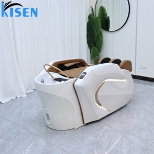 Table de massage multifonctionnelle automatique KISEN pour le lavage des cheveux, lit de spa électrique pour la tête, chaise de shampoing pour salon de coiffure - Product Image 1