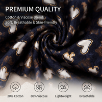 Écharpe en satin pour femme 180×90cm, châle en coton imprimé cœur doré, léger et chaud pour l'hiver, design personnalisé disponible