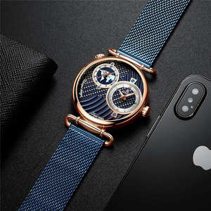 Venta caliente Reward RD62002M Relojes de moda para hombre Reloj deportivo de doble pantalla Reloj de cuarzo resistente al agua de malla delgada de acero inoxidable para hombres - Product Image 4