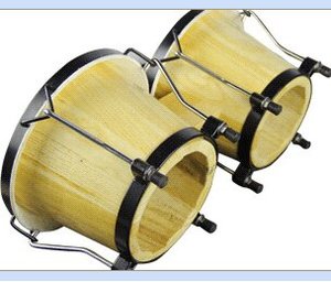 Wholesale Bongo <b>Drums</b> Wooden Percussion Instrument <b>Drum</b> Set Including 6 Inch & 7 Inch <b>Drums</b> with Tuning Wrench - Product Image 2