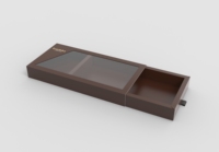 Caja de papel personalizada con ventanas transparentes de Pvc, cajón de papel deslizante para embalaje de regalo