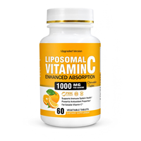 Complément alimentaire végétalien à base de plantes, à croquer, pour une nutrition quotidienne et un soutien antioxydant, comprimés de vitamine C liposomale