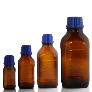 Rỗng vuông 100ml 250ml 500ml 1000ml hổ phách Glass vít cap hóa chất y tế Thuốc thử chai - Product Image 1