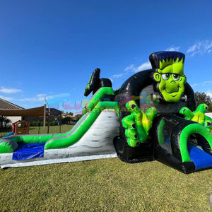 Château gonflable Dracula Moonwalk, combo toboggan aquatique, château gonflable commercial pour Halloween, château gonflable pour enfants - Product Image 6