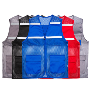 REHEXIMPEX Unisex breathable mesh waistcoat with custom logo printing, featuring a front zipper <b>design</b> for easy wear - Product Image 1