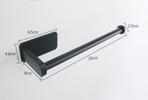 Semplice cromo nero argento finitura spazzolata cucina rotolo di carta igienica portarotolo lungo da cucina - Product Image 4