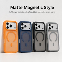 Coque de téléphone magnétique C0456 pour iPhone 16 17 Air 15 Pro 14 13 12 11 18 Pro Max, design mat