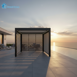 Pérgola de Aluminio Personalizada de Primera Calidad Sweet Home, Resistente <span class=keywords><strong>a</strong></span> la Oxidación, Fácil de Instalar, Pérgola Bioclimática para Exteriores para Viviendas - Product Image 2