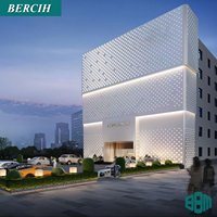 Modélisation 3D de façades et plans d'étage pour bâtiments commerciaux, hôtels, restaurants et appartements, avec services de conception d'intérieur et de décoration.