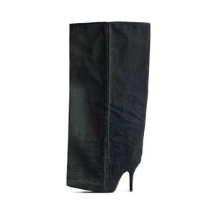 <span class=keywords><strong>Stivali</strong></span> alti al ginocchio <span class=keywords><strong>larghi</strong></span> da donna pantaloni lunghi stivaletti con tacco a spillo tacchi sottili scarpe in Denim - Product Image 2