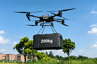 Drone de patrouille anti-incendie, charge utile de 200 kg, UAV de levage lourd, surveillance des incendies forestiers, livraison de marchandises, quadricoptère 8 rotors