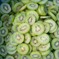 Grosir Irisan Kiwi Beku IQF Bersertifikat BRC Merek DSF, Kiwi Kupas Grade A, MOQ 3 Ton untuk Pasar Eropa (Bulk)